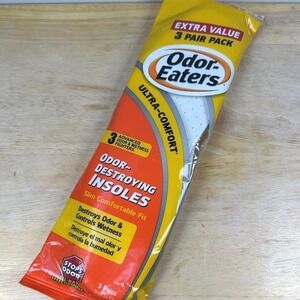 Odor-Eaters Ultra-Comfort Odor-Destroying Insoles 1 Size Fits All 3 Pair Pack